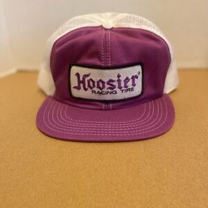 Hoosier Racing Tire Purple and White SnapBack